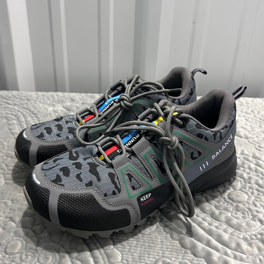Hike Balance Mens Grey Bearfoot Trail Minimalist Running Hiking Shoes Sz 43